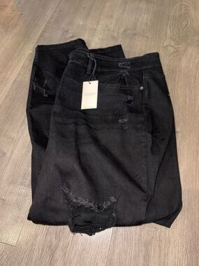 Judy Blue Black Distressed Women’s Jeans - 24W